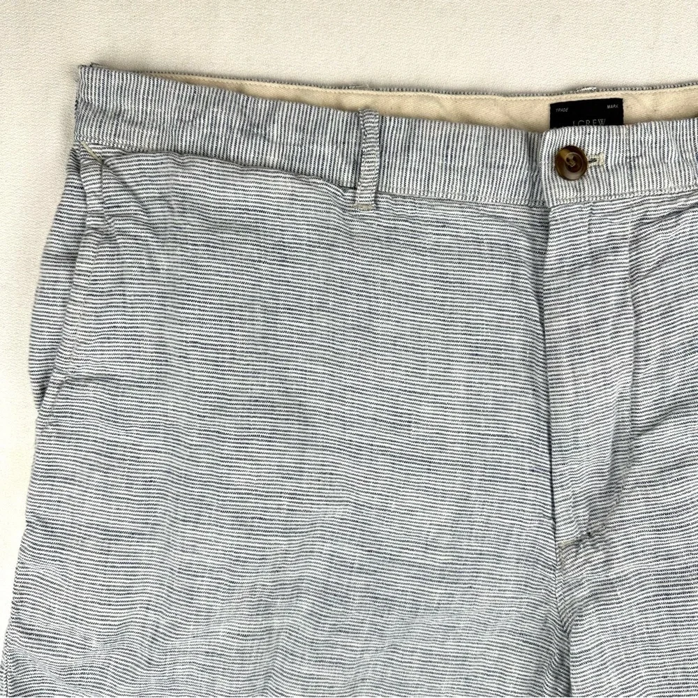 J Crew Pinstripe Linen Shorts‎ 9
